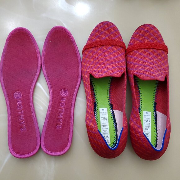 Rothy's The Loafer Pomegranate Grid Slip On Shoes Size 9.5 - Picture 8 of 11